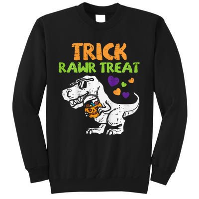 Trick Rawr Treat Dinosaur Trex Halloween Sweatshirt