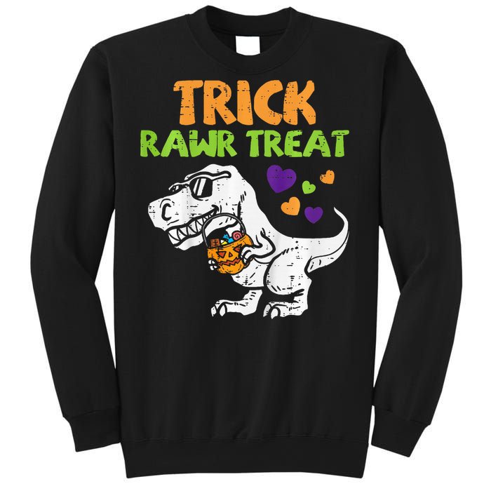 Trick Rawr Treat Dinosaur Trex Halloween Sweatshirt