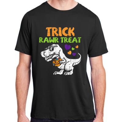 Trick Rawr Treat Dinosaur Trex Halloween Adult ChromaSoft Performance T-Shirt