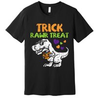 Trick Rawr Treat Dinosaur Trex Halloween Premium T-Shirt