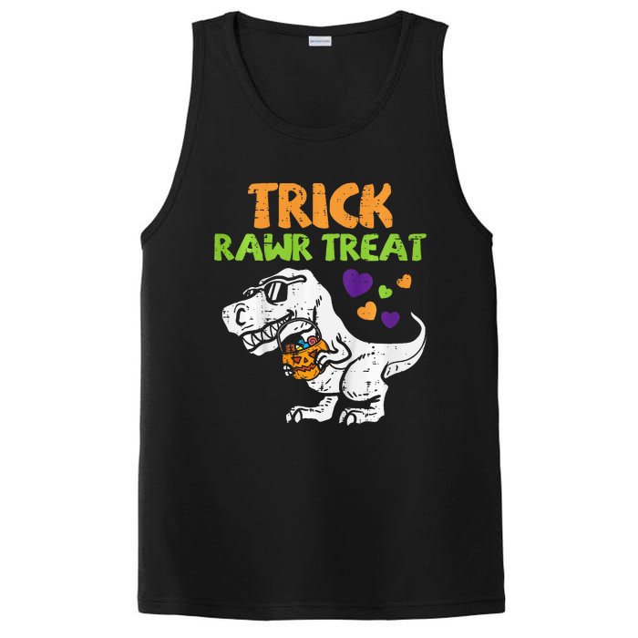 Trick Rawr Treat Dinosaur Trex Halloween PosiCharge Competitor Tank