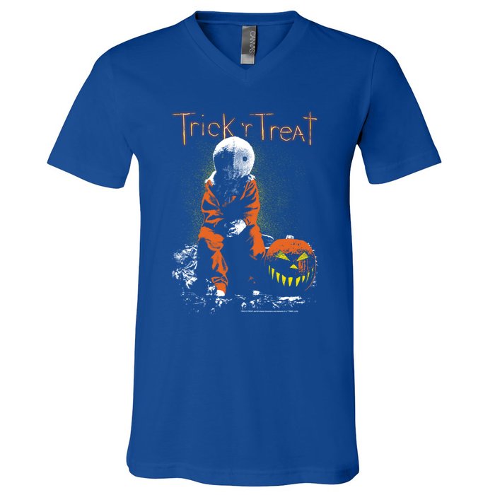 Trick R Treat Sitting Sam Meaningful Gift V-Neck T-Shirt