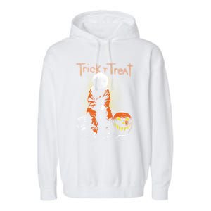 Trick R Treat Sitting Sam Meaningful Gift Garment-Dyed Fleece Hoodie