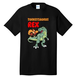 Turkeysaurus Rex Turkey Dino Thanksgiving Tall T-Shirt