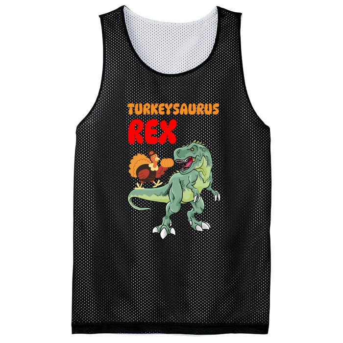 Turkeysaurus Rex Turkey Dino Thanksgiving Mesh Reversible Basketball Jersey Tank