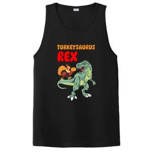 Turkeysaurus Rex Turkey Dino Thanksgiving PosiCharge Competitor Tank