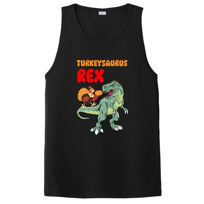 Turkeysaurus Rex Turkey Dino Thanksgiving PosiCharge Competitor Tank