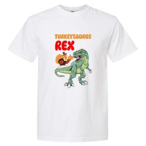 Turkeysaurus Rex Turkey Dino Thanksgiving Garment-Dyed Heavyweight T-Shirt