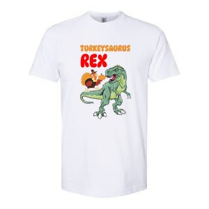 Turkeysaurus Rex Turkey Dino Thanksgiving Softstyle CVC T-Shirt