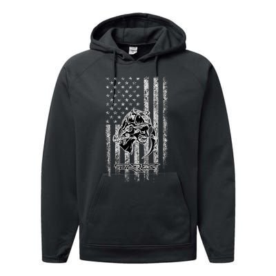 T Rex TRX Truck Car Ram USA Flag Performance Fleece Hoodie