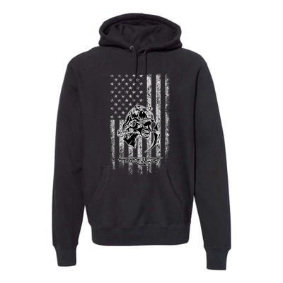 T Rex TRX Truck Car Ram USA Flag Premium Hoodie