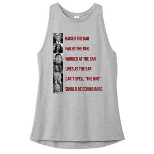 Trump Raised The Bar Biden Can't Spell The Bar Funny Republican Ladies PosiCharge Tri-Blend Wicking Tank