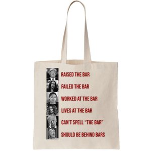 Trump Raised The Bar Biden Can't Spell The Bar Funny Republican Tote Bag