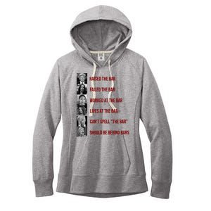 Trump Raised The Bar Biden Can't Spell The Bar Funny Republican Women's Fleece Hoodie