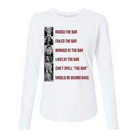 Trump Raised The Bar Biden Can't Spell The Bar Funny Republican Womens Cotton Relaxed Long Sleeve T-Shirt