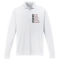 Trump Raised The Bar Biden Can't Spell The Bar Funny Republican Performance Long Sleeve Polo