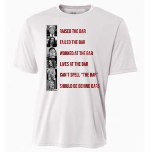 Trump Raised The Bar Biden Can't Spell The Bar Funny Republican Cooling Performance Crew T-Shirt