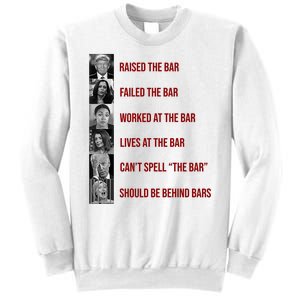 Trump Raised The Bar Biden Can't Spell The Bar Funny Republican Sweatshirt