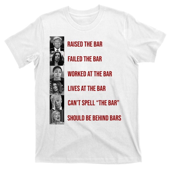 Trump Raised The Bar Biden Can't Spell The Bar Funny Republican T-Shirt