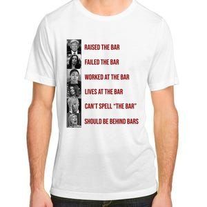 Trump Raised The Bar Biden Can't Spell The Bar Funny Republican Adult ChromaSoft Performance T-Shirt