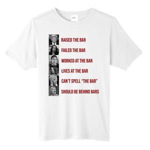 Trump Raised The Bar Biden Can't Spell The Bar Funny Republican Tall Fusion ChromaSoft Performance T-Shirt