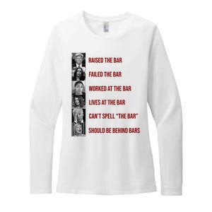 Trump Raised The Bar Biden Can't Spell The Bar Funny Republican Womens CVC Long Sleeve Shirt