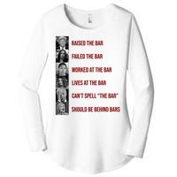 Trump Raised The Bar Biden Can't Spell The Bar Funny Republican Women's Perfect Tri Tunic Long Sleeve Shirt