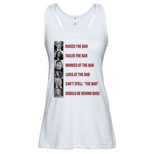 Trump Raised The Bar Biden Can't Spell The Bar Funny Republican Ladies Essential Flowy Tank