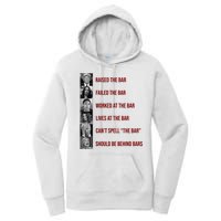 Trump Raised The Bar Biden Can't Spell The Bar Funny Republican Women's Pullover Hoodie