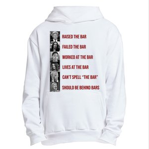 Trump Raised The Bar Biden Can't Spell The Bar Funny Republican Urban Pullover Hoodie