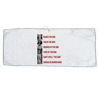 Trump Raised The Bar Biden Can't Spell The Bar Funny Republican Large Microfiber Waffle Golf Towel