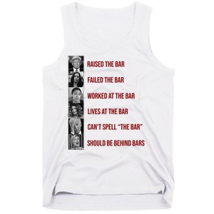 Trump Raised The Bar Biden Can't Spell The Bar Funny Republican Tank Top