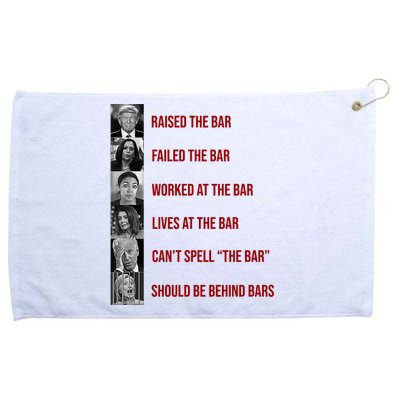 Trump Raised The Bar Biden Can't Spell The Bar Funny Republican Grommeted Golf Towel