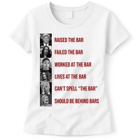 Trump Raised The Bar Biden Can't Spell The Bar Funny Republican Womens T-Shirt