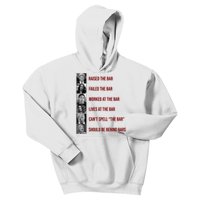 Trump Raised The Bar Biden Can't Spell The Bar Funny Republican Kids Hoodie