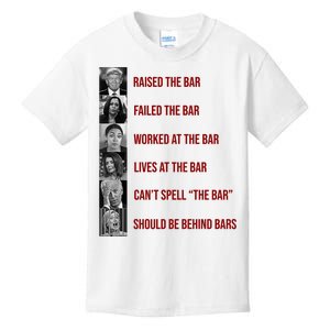 Trump Raised The Bar Biden Can't Spell The Bar Funny Republican Kids T-Shirt