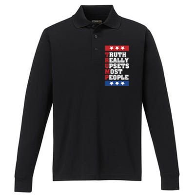 Truth Really Upsets Most People Support Donald Trump Republican Performance Long Sleeve Polo