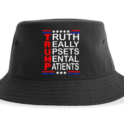 Trump Really Upsets Mental Patients Sustainable Bucket Hat