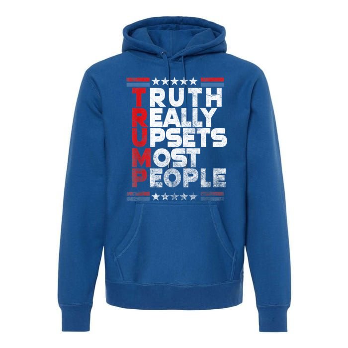 Truth Really Upsets Most People Design Vintage Flag Premium Hoodie