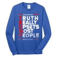 Truth Really Upsets Most People Design Vintage Flag Tall Long Sleeve T-Shirt