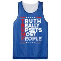 Truth Really Upsets Most People Design Vintage Flag Mesh Reversible Basketball Jersey Tank