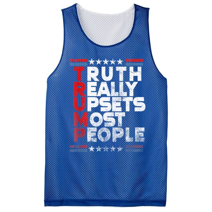 Truth Really Upsets Most People Design Vintage Flag Mesh Reversible Basketball Jersey Tank