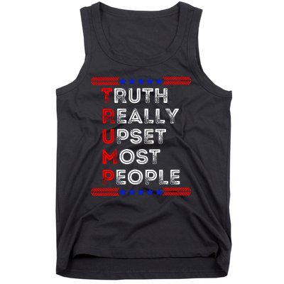 Truth Really Upset Most People Trump 2024 America Flag Tank Top