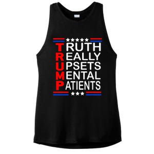 Trump Really Upsets Mental Patients Ladies PosiCharge Tri-Blend Wicking Tank