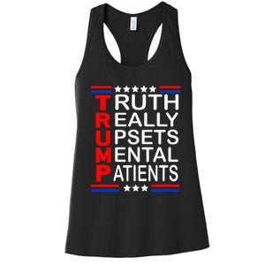 Trump Really Upsets Mental Patients Women's Racerback Tank