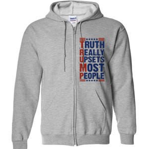 Truth Really Upsets Most People Full Zip Hoodie