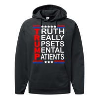 Trump Really Upsets Mental Patients Performance Fleece Hoodie