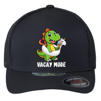 T Rex Unicorn Float Swimming Pool Party Swimmer Vacay Mode Great Gift Flexfit Unipanel Trucker Cap