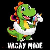 T Rex Unicorn Float Swimming Pool Party Swimmer Vacay Mode Great Gift Impact Tech Backpack