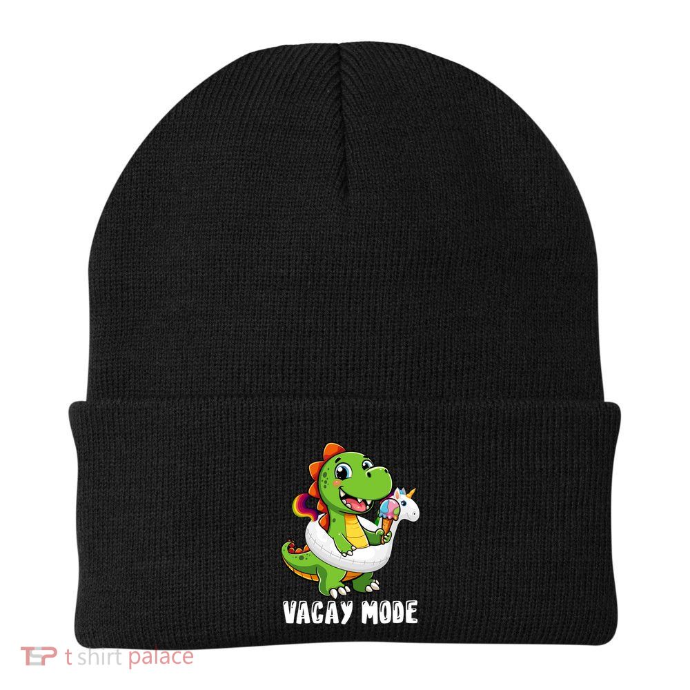 T Rex Unicorn Float Swimming Pool Party Swimmer Vacay Mode Great Gift Beanie
